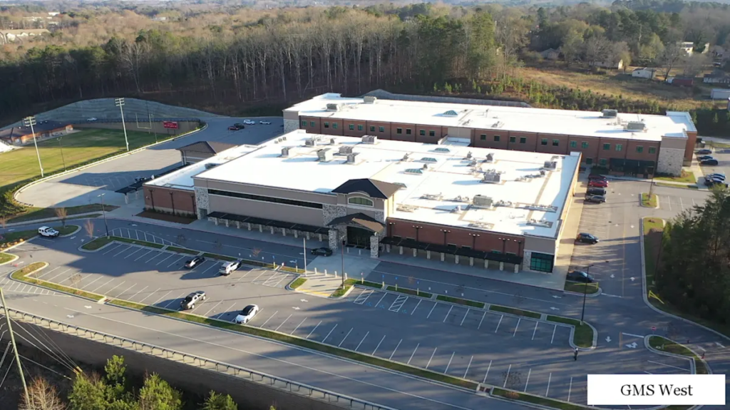 Aerial image of Gainesville Middle School